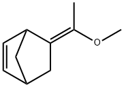 Bicyclo[2.2.1]hept-2-ene, 5-(1-methoxyethylidene)-, (E)- Struktur