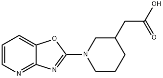 (1-[1,3]oxazolo[4,5-b]pyridin-2-ylpiperidin-3-yl)acetic acid Struktur