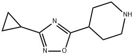 4-(3-cyclopropyl-1,2,4-oxadiazol-5-yl)piperidine Struktur