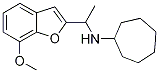 N-[1-(7-methoxy-1-benzofuran-2-yl)ethyl]cycloheptanamine Struktur