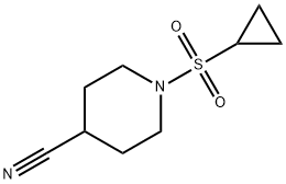 1-(Cyclopropylsulfonyl)-4-piperidinecarbonitrile Struktur