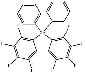 1,2,3,4,5,6,7,8-Octafluoro-9,9-diphenyl-9-germa-9H-fluorene Struktur