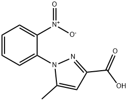 5-Methyl-1-(2-nitrophenyl)-1H-pyrazole-3-carboxylic acid Struktur