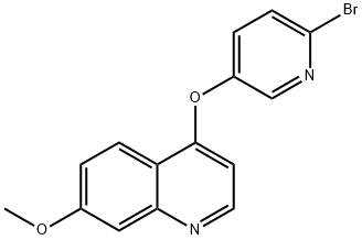 4-(6-bromopyridin-3-yloxy)-7-methoxyquinoline Struktur