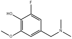 4-(DIMETHYLAMINOMETHYL)-6-FLUORO-2-METHOXYPHENOL Struktur