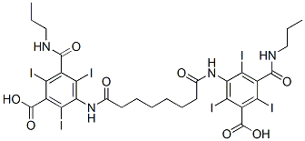 3-[7-[[3-carboxy-2,4,6-triiodo-5-(propylcarbamoyl)phenyl]carbamoyl]heptanoylamino]-2,4,6-triiodo-5-(propylcarbamoyl)benzoic acid Struktur