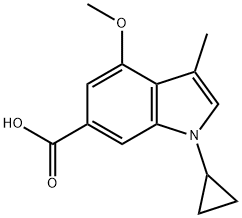 1-cyclopropyl-4-methoxy-3-methyl-1H-indole-6-carboxylic acid Struktur