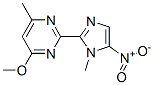 4-methoxy-6-methyl-2-(1-methyl-5-nitro-imidazol-2-yl)pyrimidine Struktur