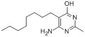 4-Pyrimidinol, 6-amino-2-methyl-5-octyl- Struktur