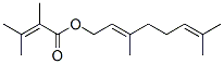 3,7-dimethyl-2,6-octadienyl 2,3-dimethylcrotonate Struktur