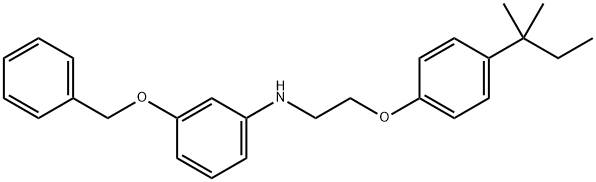 3-(Benzyloxy)-N-{2-[4-(tert-pentyl)phenoxy]-ethyl}aniline Struktur