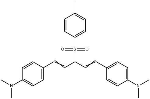 BIS(P-DIMETHYLAMINOSTYRYL)-P-METHYLPHENYLSULFONYLMETHANE Struktur