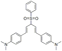 1,5-Bis(4-dimethylaminophenyl)-3-phenylsulfonyl-1,4-pentadiene Struktur