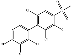 4-Methylsulfonyl-2,2',3,3',4',6-hexachlorobiphenyl Struktur