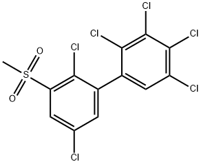 3-Methylsulfonyl-2,2',3',4',5,5'-hexachlorobiphenyl Struktur