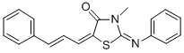 3-Methyl-5-cinnamylidene-2-(phenylimino)-4-thiazolidinone Struktur