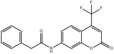 7-(PHENYLACETAMIDO)-4-(TRIFLUOROMETHYL)COUMARIN Struktur