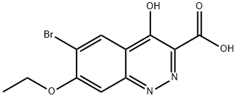 6-bromo-7-ethoxy-4-hydroxycinnoline-3-carboxylic acid Struktur