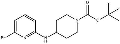 4-(6-BroMo-pyridin-2-ylaMino)-piperidine-1-carboxylic acid tert-butyl ester, 98+% C15H22BrN3O2, MW: 356.27 Struktur