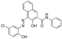 N-Phenyl-3-hydroxy-4-(2-hydroxy-5-chlorophenylazo)naphthalene-2-carboxamide Struktur