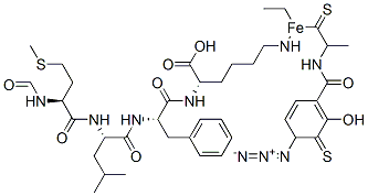 N-formyl-methionylleucyl-phenylalanyl-N(epsilon)-(2-(4-azidosalicylamido)ethyl-1,3'-dithiopropionyl)lysine Struktur