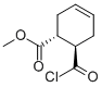 3-Cyclohexene-1-carboxylic acid, 6-(chlorocarbonyl)-, methyl ester, (1R-trans)- (9CI) Struktur