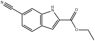 ethyl 6-cyano-1H-indole-2-carboxylate Struktur