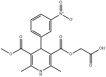 3,5-Pyridinedicarboxylic acid, 1,4-dihydro-2,6-dimethyl-4-(3-nitrophen yl)-, carboxymethyl methyl ester Struktur