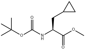 BOC-L-CYCLOPROPYL-ALA-OH METHYL ESTER Struktur