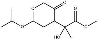 Tetrahydro-α-hydroxy-α-Methyl-2-(1-Methylethoxy)-5-oxo-2H-pyran-4-acetic acid Methyl Ester Struktur