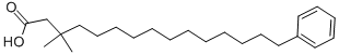 3,3-DIMETHYL-15-PHENYLPENTADECANOIC ACID Struktur