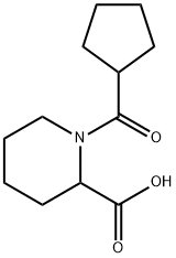 1-(Cyclopentylcarbonyl)-2-piperidine-carboxylic acid Struktur