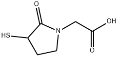 2-(2-oxo-3-sulfanyl-pyrrolidin-1-yl)acetic acid Struktur