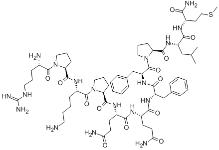 ARG-PRO-LYS-PRO-GLN-GLN-PHE-PHE-PRO-LEU-MET- NH2 結構式