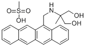 1,3-Propanediol, 2-methyl-2-((5-naphthacenylmethyl)amino)-, methanesul fonate (salt) Struktur