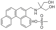 1,3-Propanediol, 2-((benzo(c)phenanthren-5-ylmethyl)amino)-2-methyl-,  methanesulfonate (salt) Struktur