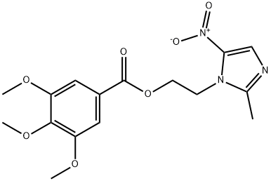 2-(2-Methyl-5-nitro-1H-imidazol-1-yl)ethyl 3,4,5-trimethoxybenzoate Struktur