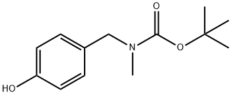 Carbamic acid, N-[(4-hydroxyphenyl)methyl]-N-methyl-, 1,1-dimethylethyl ester Struktur