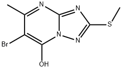 6-BROMO-5-METHYL-2-METHYLSULFANYL-[1,2,4]TRIAZOLO[1,5-A]PYRIMIDIN-7-OL Struktur