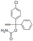 1-(p-Chlorophenyl)-1-phenyl-2-propyne-1-ol=carbamate Struktur