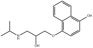 (+/-)-4-HYDROXYPROPRANOLOL, HYDROCHLORIDE Struktur