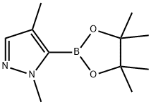 1,4-DiMethyl-5-(4,4,5,5-tetraMethyl-1,3,2-dioxaborolan-2-yl)-1H-pyrazole Struktur