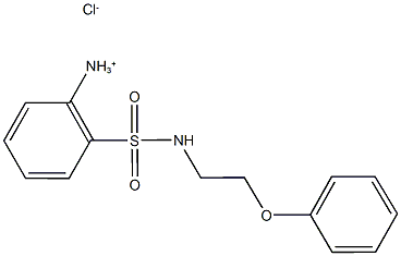 2-{[(2-phenoxyethyl)amino]sulfonyl}benzenaminium chloride Struktur