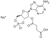 2'-O-MONOSUCCINYLADENOSINE-3',5'-CYCLIC MONOPHOSPHATE SODIUM SALT Struktur