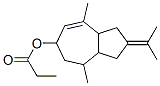 1,2,3,3a,4,5,6,8a-octahydro-2-isopropylidene-4,8-dimethylazulen-6-yl propionate Struktur