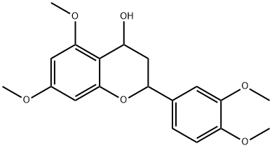 2-(3,4-Dimethoxyphenyl)-3,4-dihydro-5,7-dimethoxy-2H-1-benzopyran-4-ol Struktur