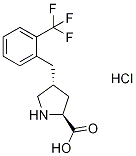 (2S,4R)-4-(2-(trifluoroMethyl)benzyl)pyrrolidine-2-carboxylic acid hydrochloride Struktur