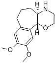 Benzo(6,7)cyclohept(1,2-b)(1,4)oxazine, 2,3,4,4a,5,6,7,11b-octahydro-9 ,10-dimethoxy-, (E)- Struktur