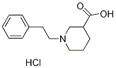 1-(2-phenylethyl)piperidine-3-carboxylic acid hydrochloride Struktur