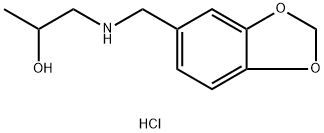 1-[(Benzo[1,3]dioxol-5-ylmethyl)-amino]-propan-2-ol hydrochloride Struktur